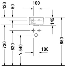Раковина 45х25 см Duravit Vero 0702250000