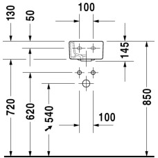 Раковина 45х25 см Duravit Vero 0702250000
