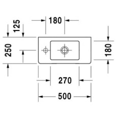 Раковина 50х25 см Duravit Vero 0703500009