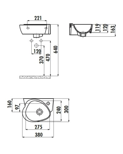 Раковина 38х30 см Creavit Cocuk Decor CK035-00CB00E-FF00