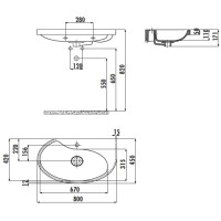 Раковина 80х45 см Creavit Minimal AP080-00CB00E-0000