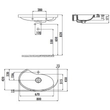 Раковина 80х45 см Creavit Minimal AP080-00CB00E-0000