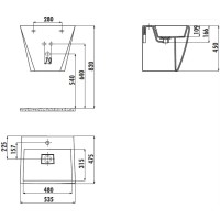 Раковина 53,5х47,5 см Creavit CR0550000