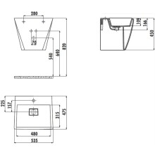 Раковина 53,5х47,5 см Creavit CR0550000