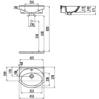 Раковина 45,3х37,8 см Creavit Etol ET04500000