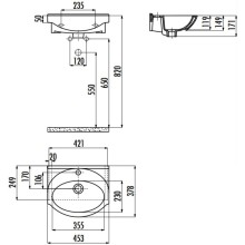 Раковина 45,3х37,8 см Creavit Etol ET04500000