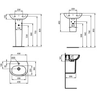 Раковина 45х36 см Ideal Standard Tesi T009501