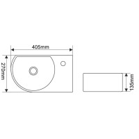 Раковина 40,5х27 см Melana 7954L-805