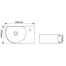 Раковина 40,5х27 см Melana 7954L-805