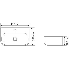 Раковина 41,5х28,5 см Melana A265-803