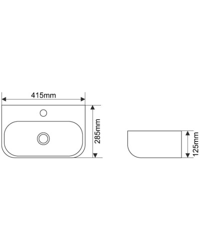 Раковина 41,5х28,5 см Melana A265-803
