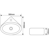 Раковина 39х35 см Melana E604-805