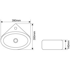 Раковина 39х35 см Melana E604-805