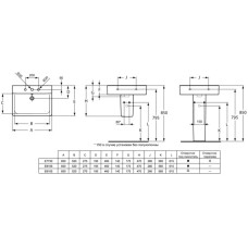Раковина 70х46 см Ideal Standard Connect Cube E773801