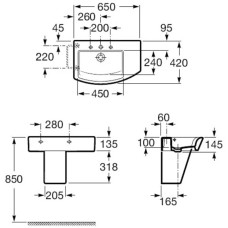Раковина 65х42 см Roca Hall 327620000