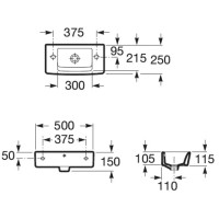 Раковина 50х25 см Roca Hall 325883000