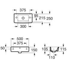 Раковина 50х25 см Roca Hall 325883000