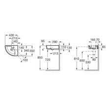Раковина 43х35 см Roca Hall 327622000