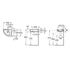 Раковина 43х35 см Roca Hall 327622000