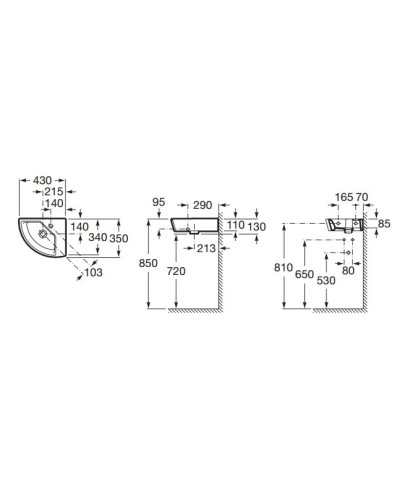 Раковина 43х35 см Roca Hall 327622000
