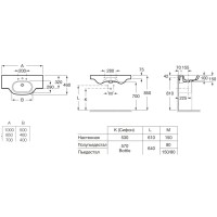 Раковина 100х46 см Roca Meridian 32724B000