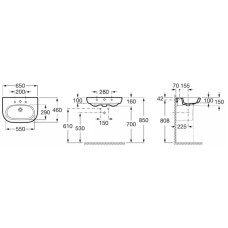 Раковина 65х46 см Roca Meridian 327241000