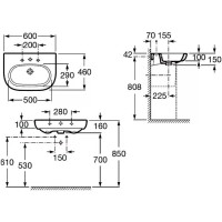 Раковина 60х46 см Roca Meridian 327242000