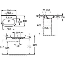 Раковина 60х46 см Roca Meridian 327242000