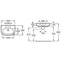 Раковина 55х46 см Roca Meridian 327243000