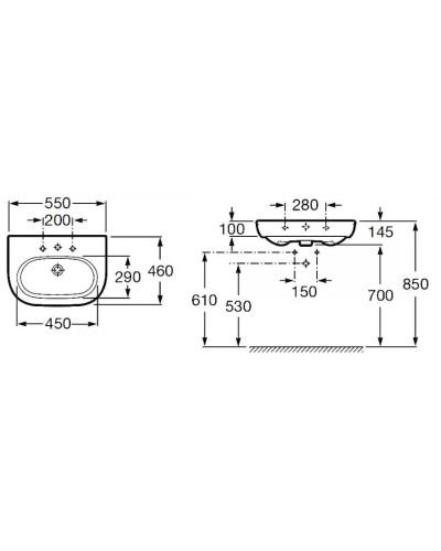 Раковина 55х46 см Roca Meridian 327243000