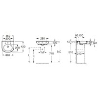 Раковина 45х42 см Roca Meridian 327245000