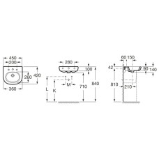 Раковина 45х42 см Roca Meridian 327245000