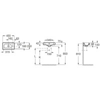 Раковина 45х25 см Roca Meridian 327248000
