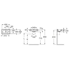 Раковина 45х25 см Roca Meridian 327248000