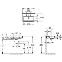 Раковина 55х46 см Roca Dama 327786000