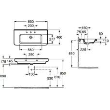 Раковина 65х46 см Roca Dama 327783000