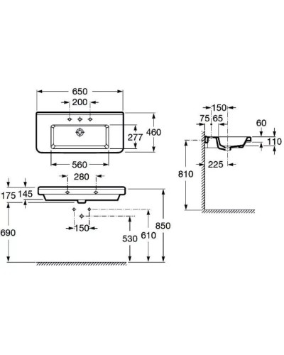 Раковина 65х46 см Roca Dama 327783000