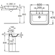 Раковина 60х47 см Roca The Gap 327474000