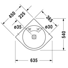 Раковина 45х45 см Duravit Architec 0448450000