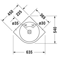 Раковина 45х45 см Duravit Architec 0448450000