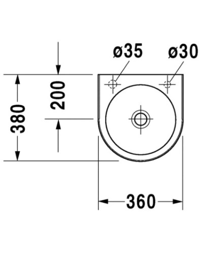 Раковина 36х38 см Duravit Architec 0766350009