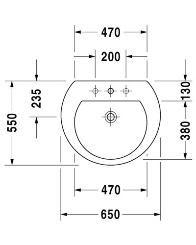 Раковина 65х55 см Duravit Darling New 2621650000