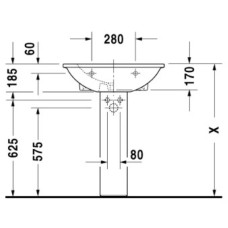 Раковина 65х55 см Duravit Darling New 2621650000