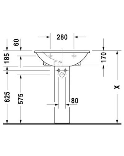 Раковина 65х55 см Duravit Darling New 2621650000