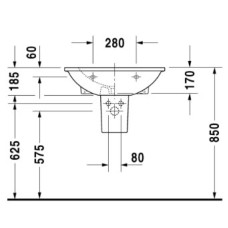 Раковина 65х55 см Duravit Darling New 2621650000