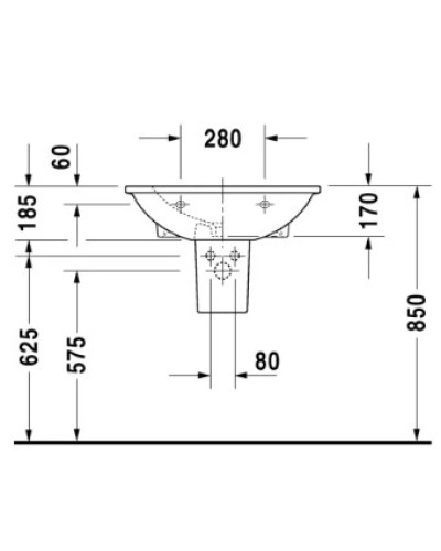 Раковина 65х55 см Duravit Darling New 2621650000