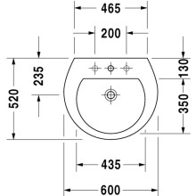 Раковина 60х52 см Duravit Darling New 2621600000