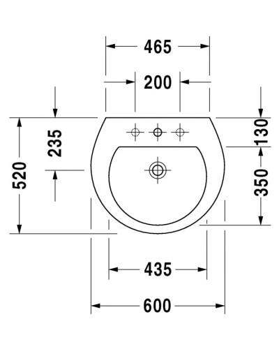 Раковина 60х52 см Duravit Darling New 2621600000