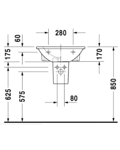 Раковина 55х48 см Duravit Darling New 2621550000