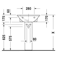 Раковина 55х48 см Duravit Darling New 2621550000